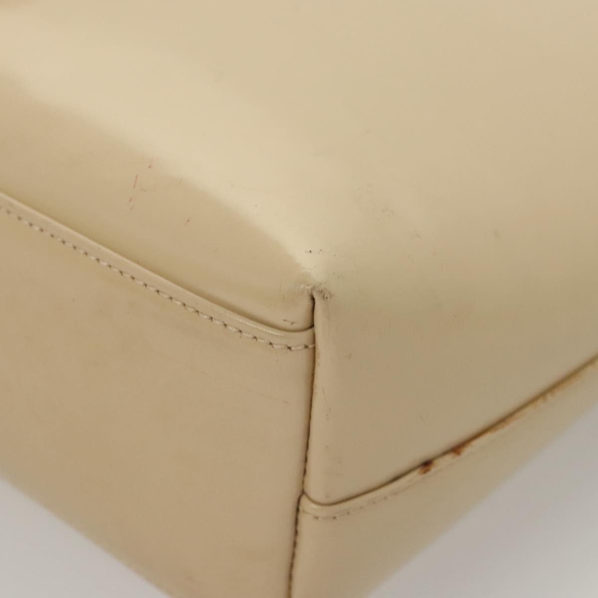 Gucci Vintage Handbag Enamel, BEIGE, PATENT_LEATHER, Handbag