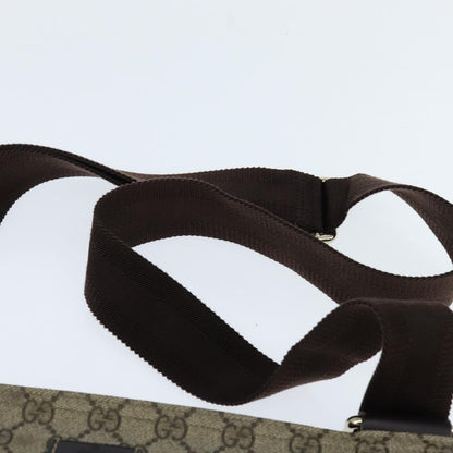 Gucci Zip Top Messenger Bag GG Coated Canvas, BEIGE, CANVAS, Shoulder bag