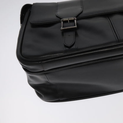 Versace Messenger Bag Leather, BLACK, LEATHER, Shoulder bag