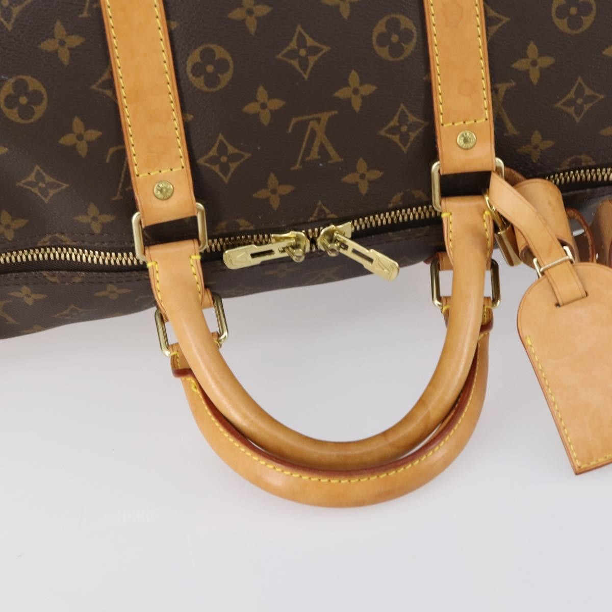 Louis Vuitton Keepall Bag Monogram Canvas, BROWN, CANVAS, Travel bag