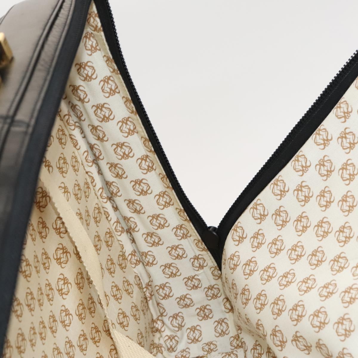 Loewe Anagram Business Leather, BLACK, LEATHER, Briefcase