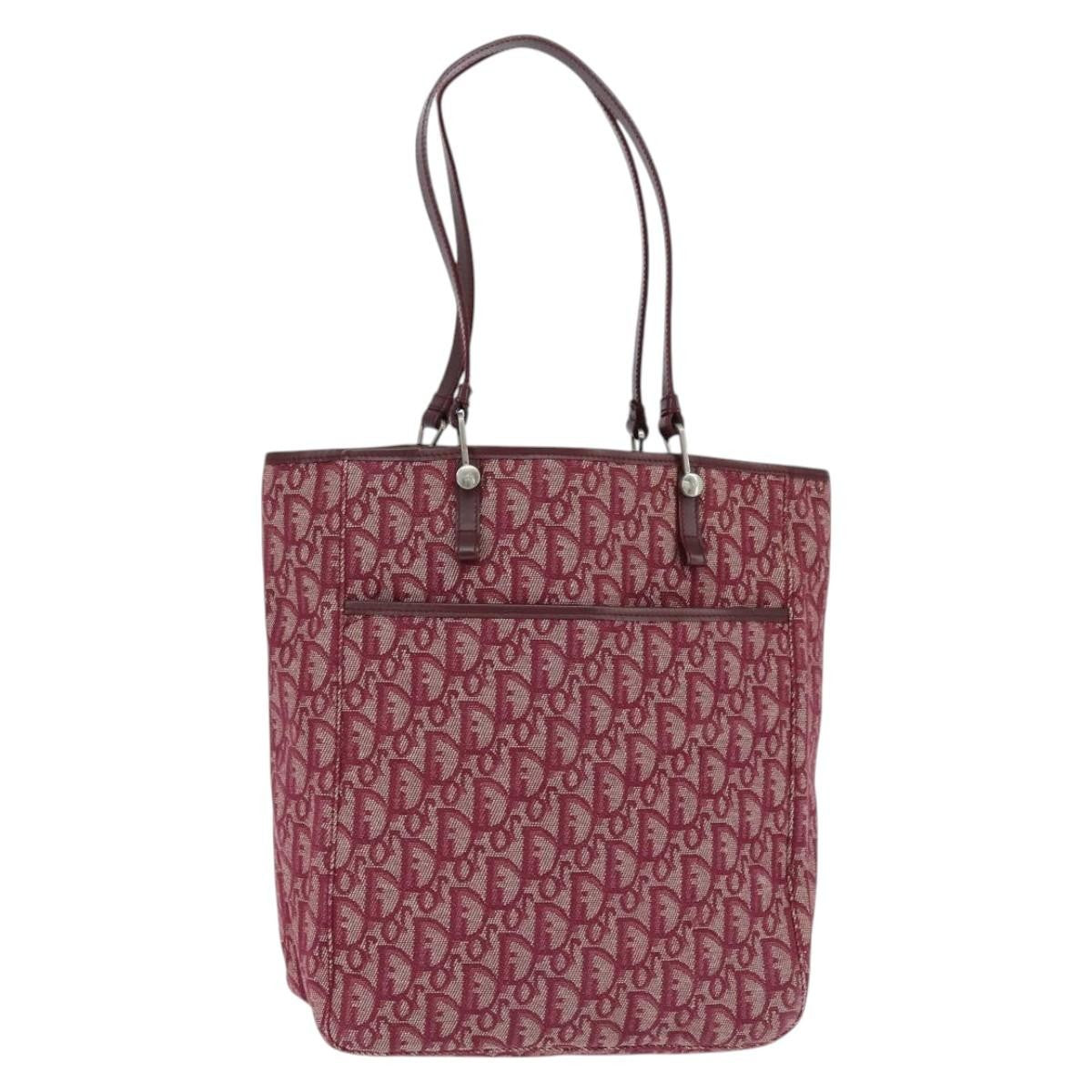 Christian Dior Trotteur Tote Bag Canvas, RED, CANVAS, Tote bag