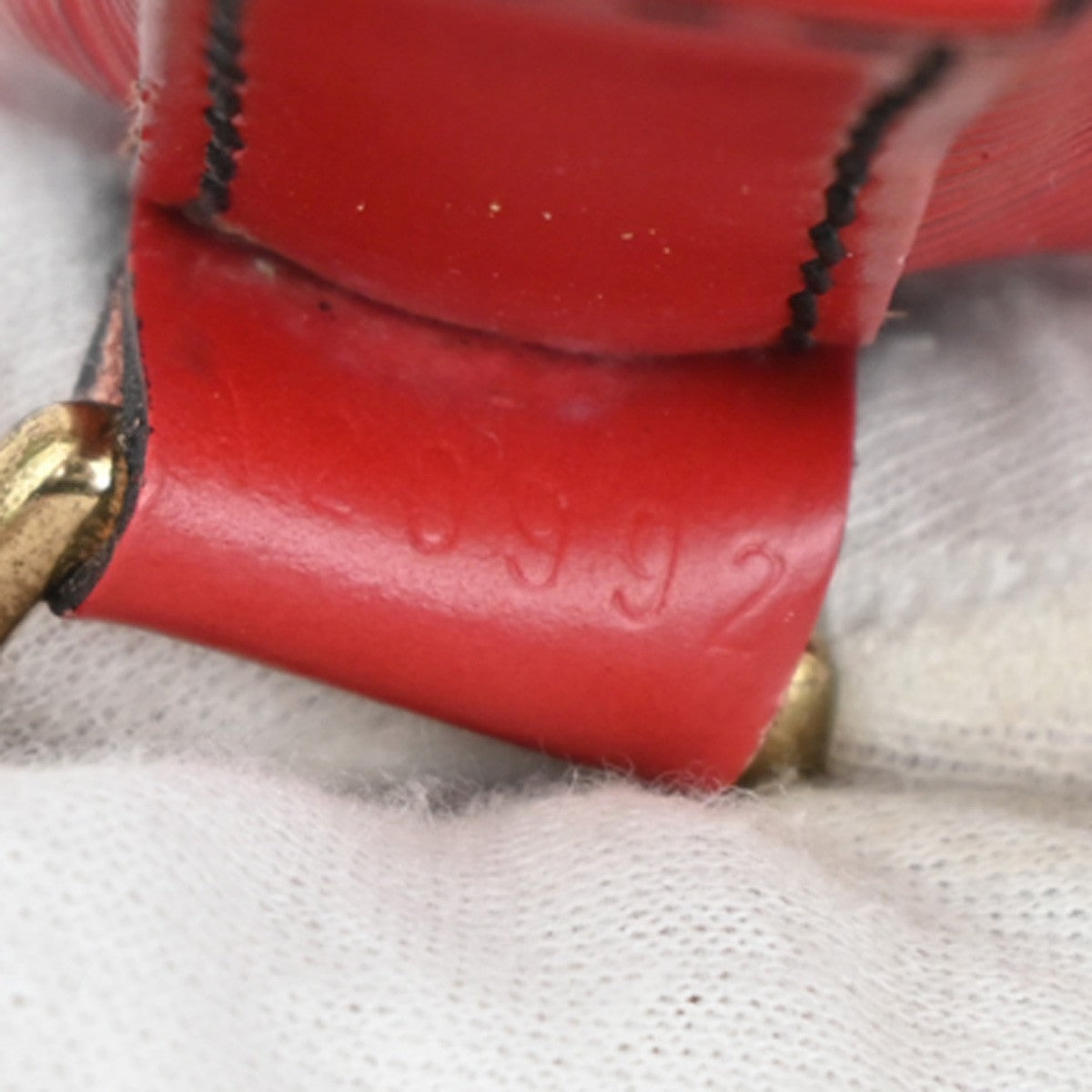 Louis Vuitton Petit Noe Handbag Epi Leather, RED, LEATHER, Shoulder bag