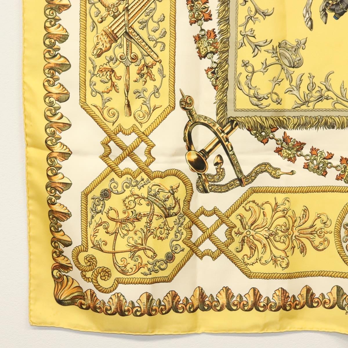 Hermes Carré 90 Silk multicolor, YELLOW, SILK, Scarve & shawl