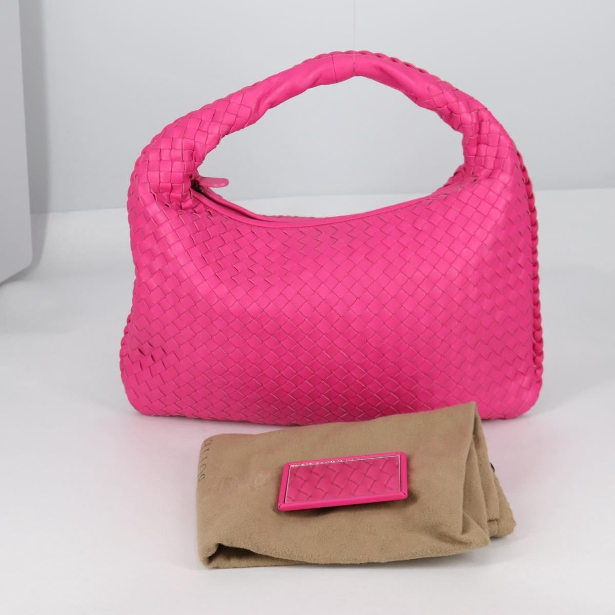 Bottega Veneta Veneta Hobo Intrecciato Nappa, PINK, LEATHER, Handbag