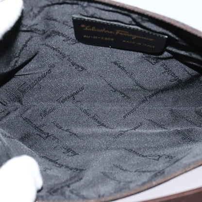 Salvatore Ferragamo Gancini handbag Canvas, NAVY, CANVAS, Handbag