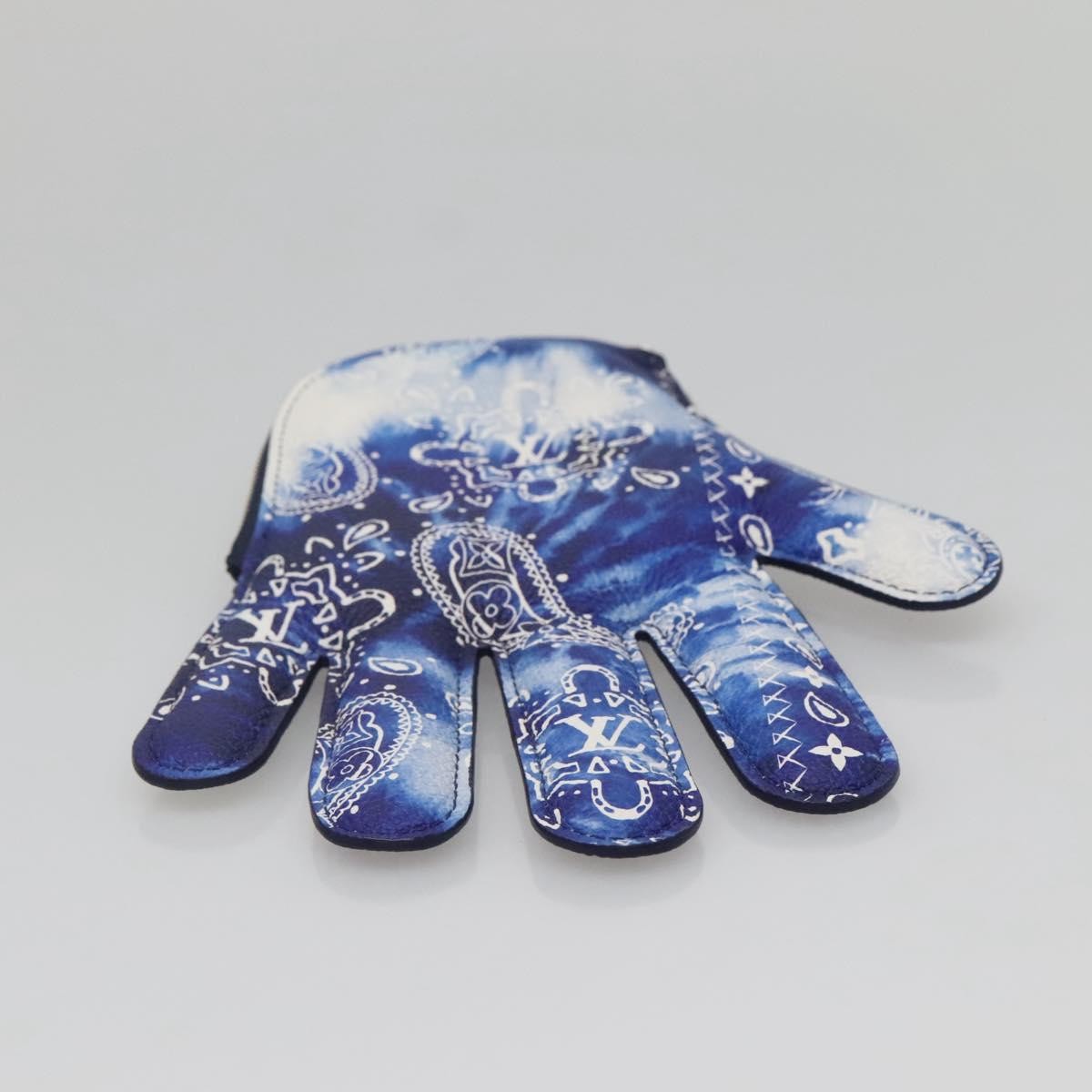 Louis Vuitton Key Pouch Bandana Monogram, BLUE, CANVAS, Wallets