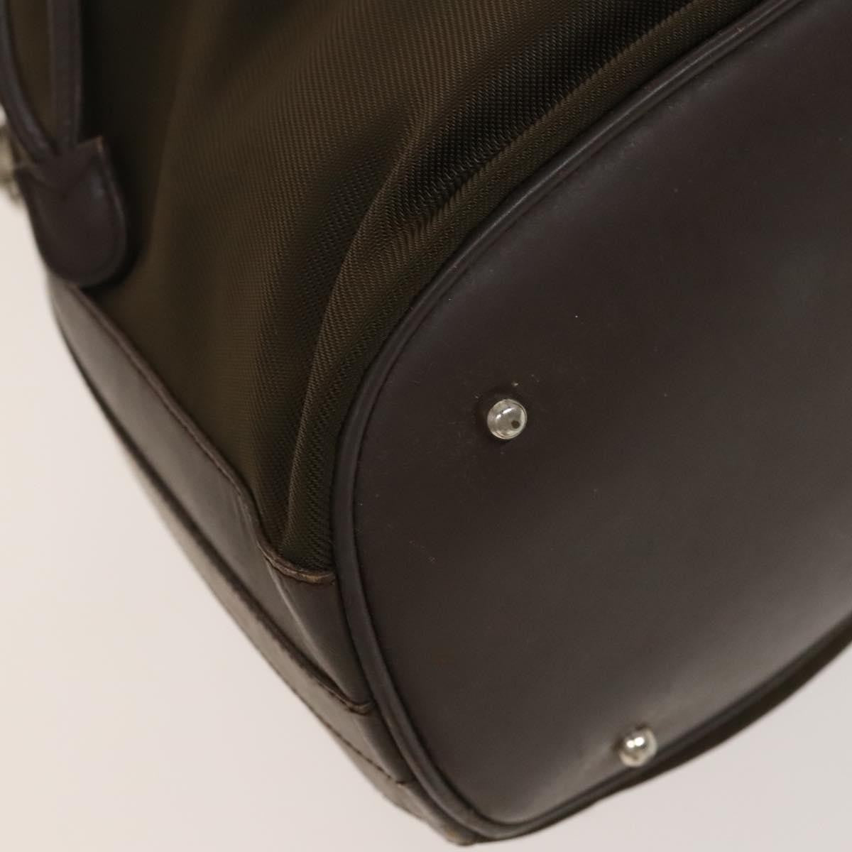 Gucci Vintage Bamboo Bucket Bag Nylon and Leather, BROWN, NYLON, Handbag