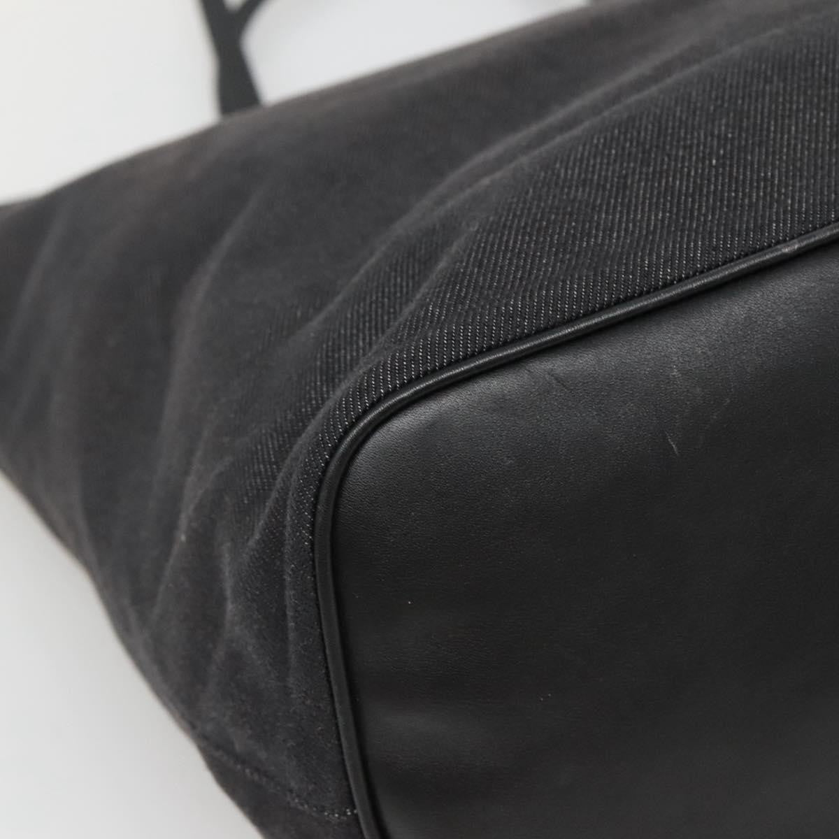 Salvatore Ferragamo Gancini Tote Canvas, BLACK, CANVAS, Tote bag