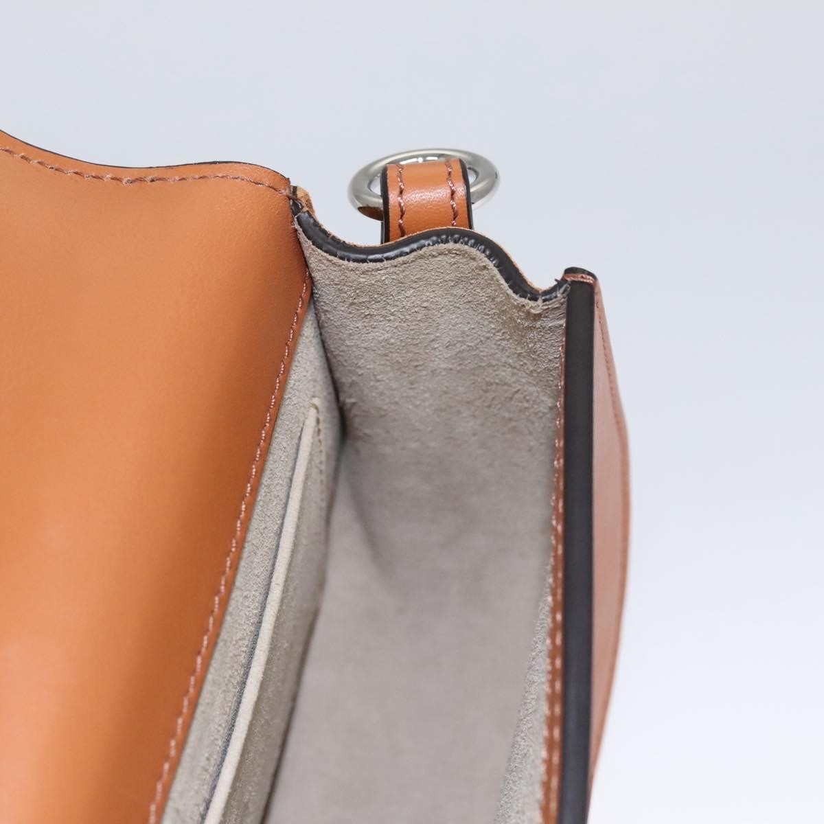 Chloe Nile Crossbody Bag Mirror Leather, BROWN, LEATHER, Crossbody bag