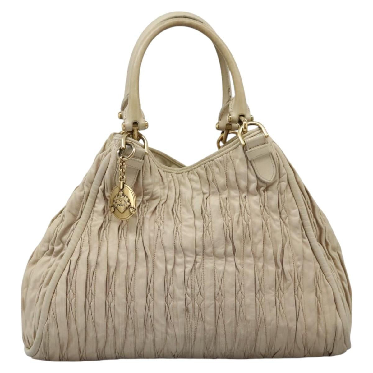 Bally Handbag Leather, BEIGE, LEATHER, Tote bag