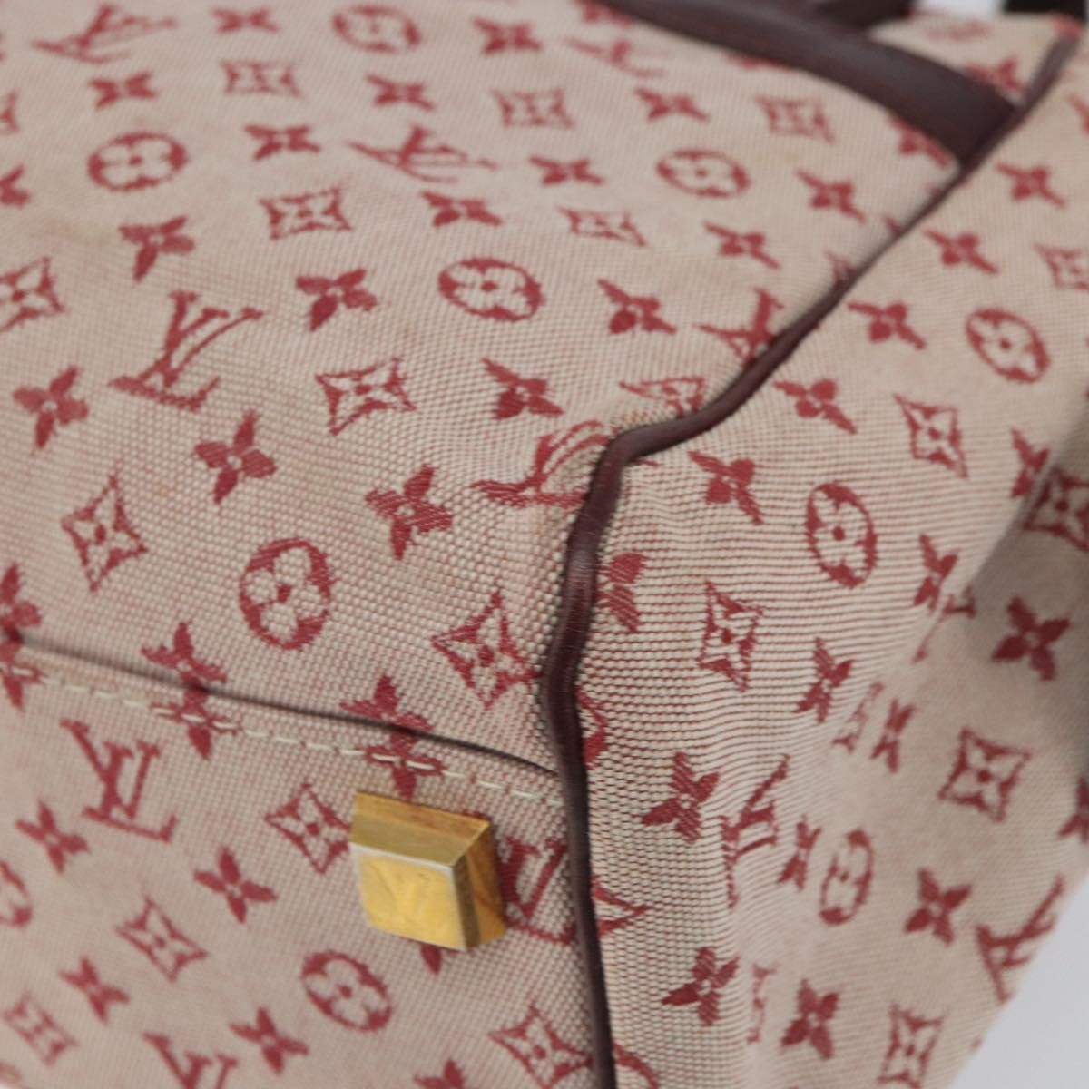 Louis Vuitton Josephine Handbag Mini Lin, RED, CANVAS, Handbag