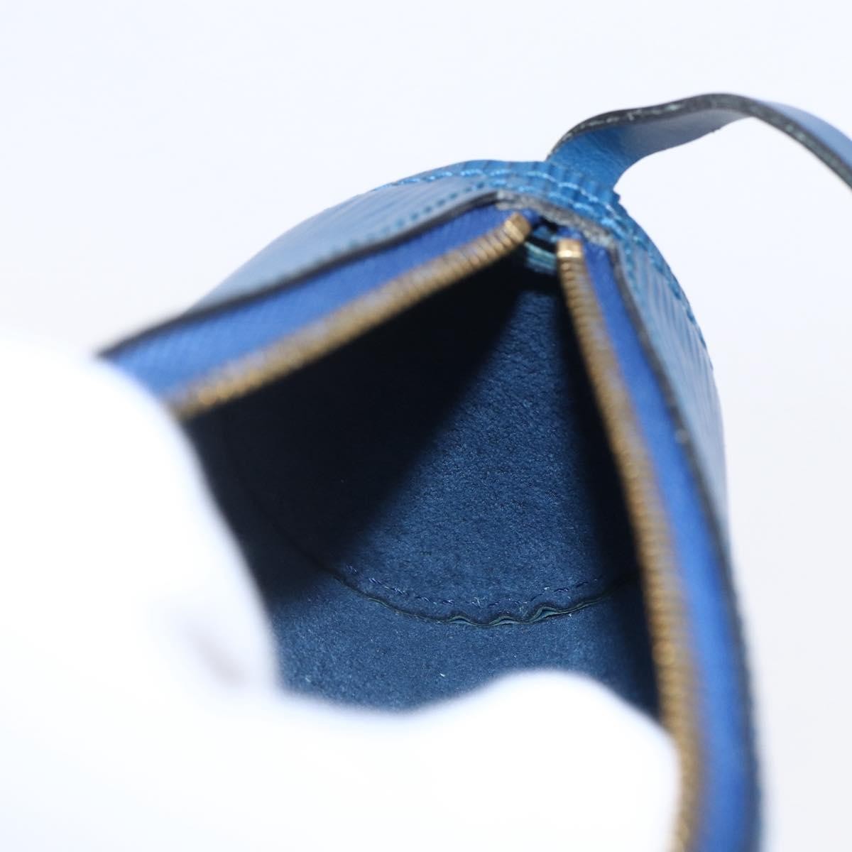 Louis Vuitton Soufflot Pochette Epi Leather, BLUE, LEATHER, Clutche & pouche