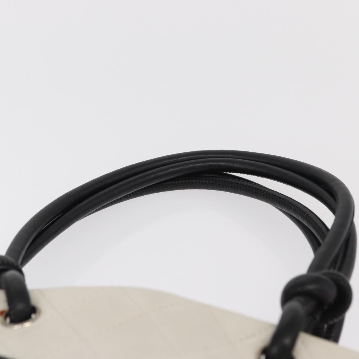 Chanel Cambon Tote Quilted Leather, WHITE, LEATHER, Tote bag