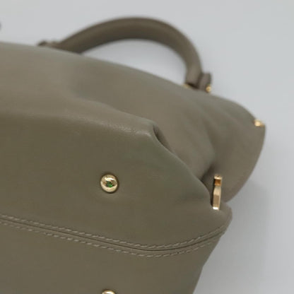 Salvatore Ferragamo Sofia Satchel Smooth Leather, GRAY, LEATHER, Handbag