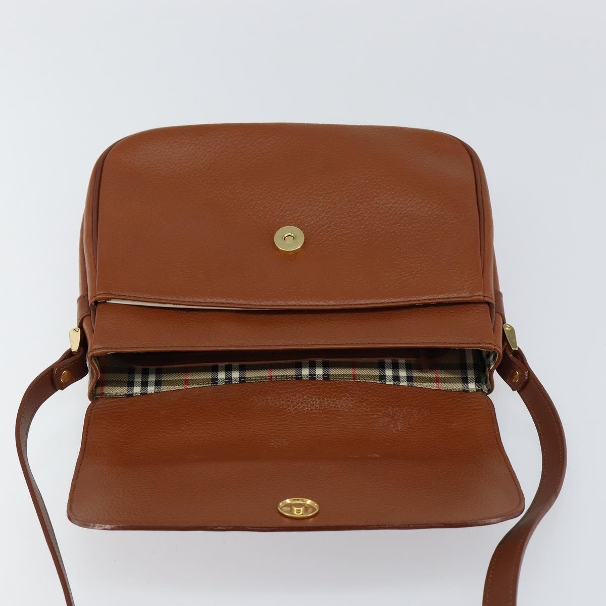 Burberry Vintage Shoulder Bag Leather, BROWN, LEATHER, Shoulder bag