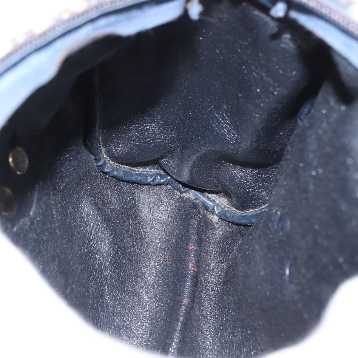 Christian Dior Vintage Trotter Handbag Canvas, NAVY, CANVAS, Handbag