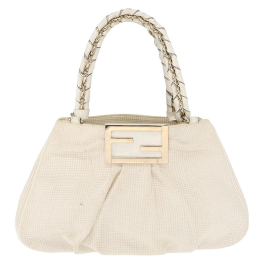 Fendi Mia Tote Canvas, WHITE, CANVAS, Tote bag