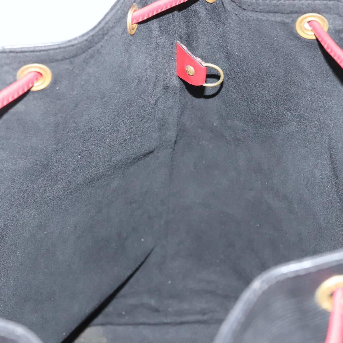 Louis Vuitton Bicolor Noe Handbag Epi Leather, BLACK, LEATHER, Shoulder bag