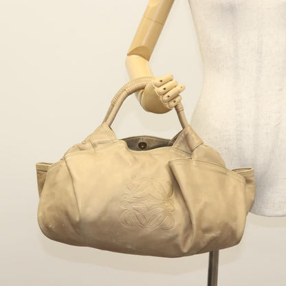 Loewe Anagram Logo Nappa Aire Hand Bag Leather, BEIGE, LEATHER, Handbag