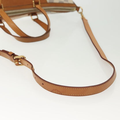 Louis Vuitton Siracusa Handbag Damier, WHITE, CANVAS, Shoulder bag