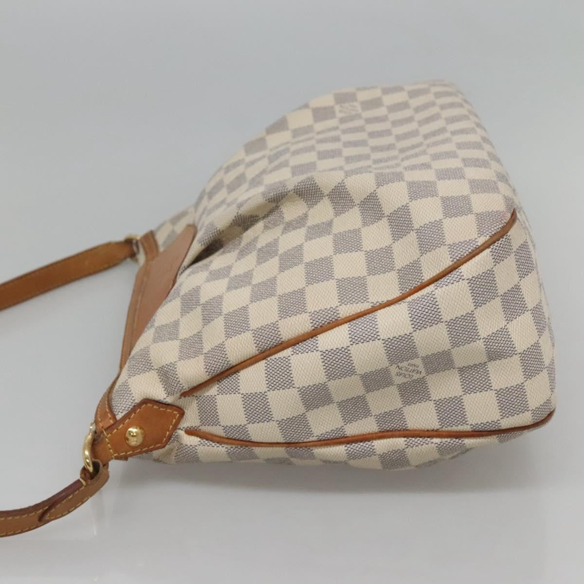 Louis Vuitton Siracusa Handbag Damier, WHITE, CANVAS, Shoulder bag