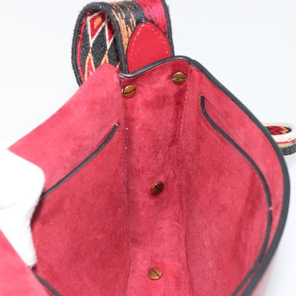 Christian Dior Diorodeo Flap Bag Leather, Red, Leather, Shoulder Bag