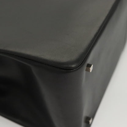 Salvatore Ferragamo Gancini handbag Leather, BLACK, LEATHER, Handbag