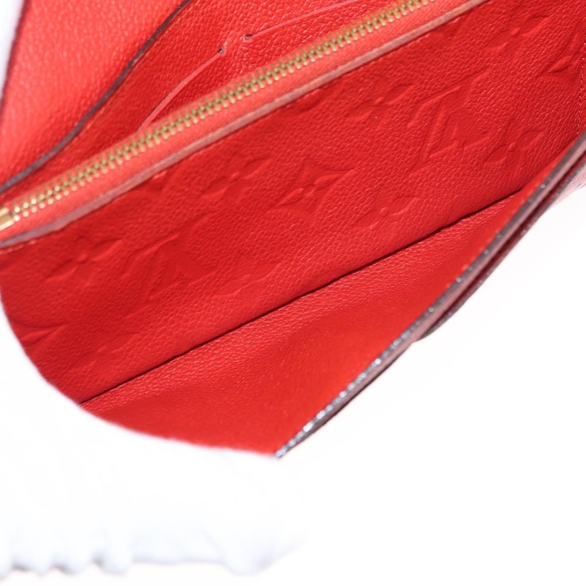 Louis Vuitton Sarah Wallet NM Monogram Empreinte Leather, ORANGE, LEATHER, Wallets