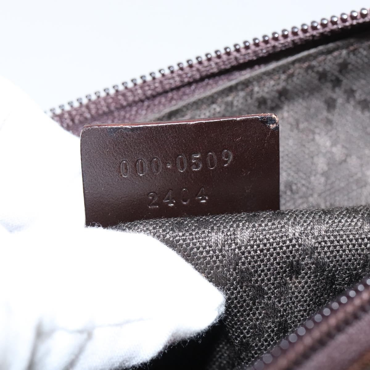 Gucci Vintage Bamboo Handle Bag Nylon, BROWN, NYLON, Handbag