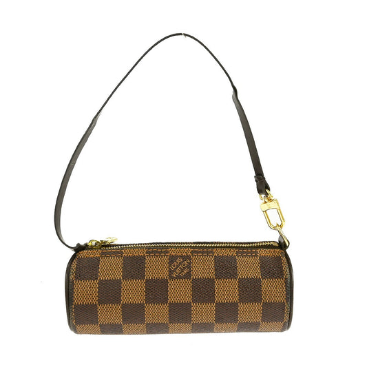 Louis Vuitton Papillon Pochette Damier, BROWN, CANVAS, Clutche & pouche