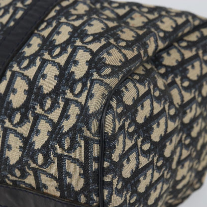 Christian Dior Vintage Trotter Boston Bag Diorissimo Canvas, NAVY, CANVAS, Handbag