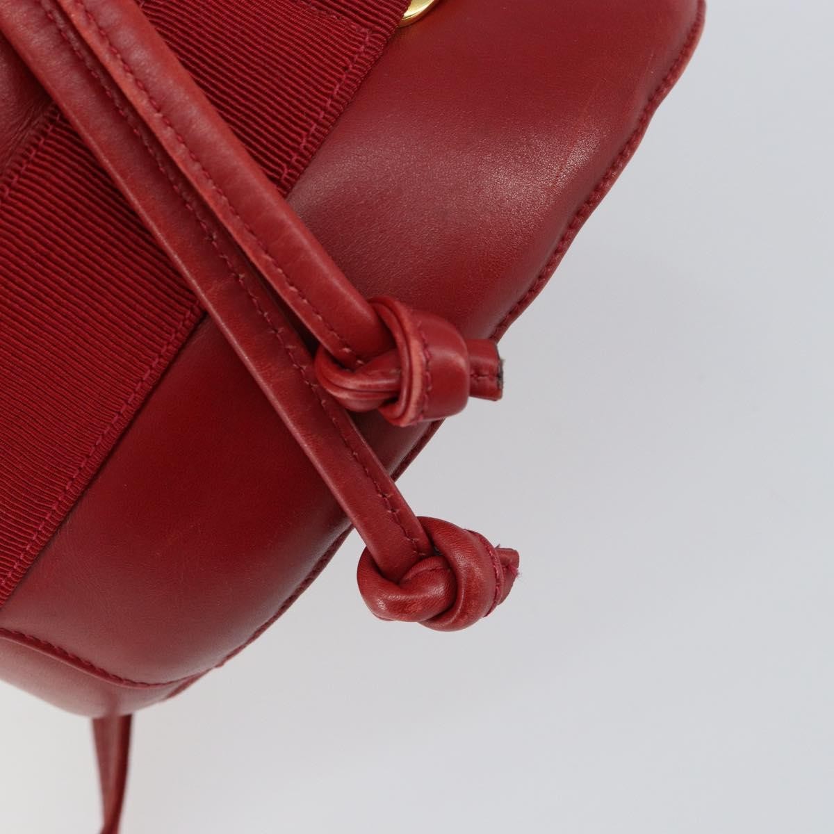 Salvatore Ferragamo Vala Shoulder Bag Leather, RED, LEATHER, Shoulder bag
