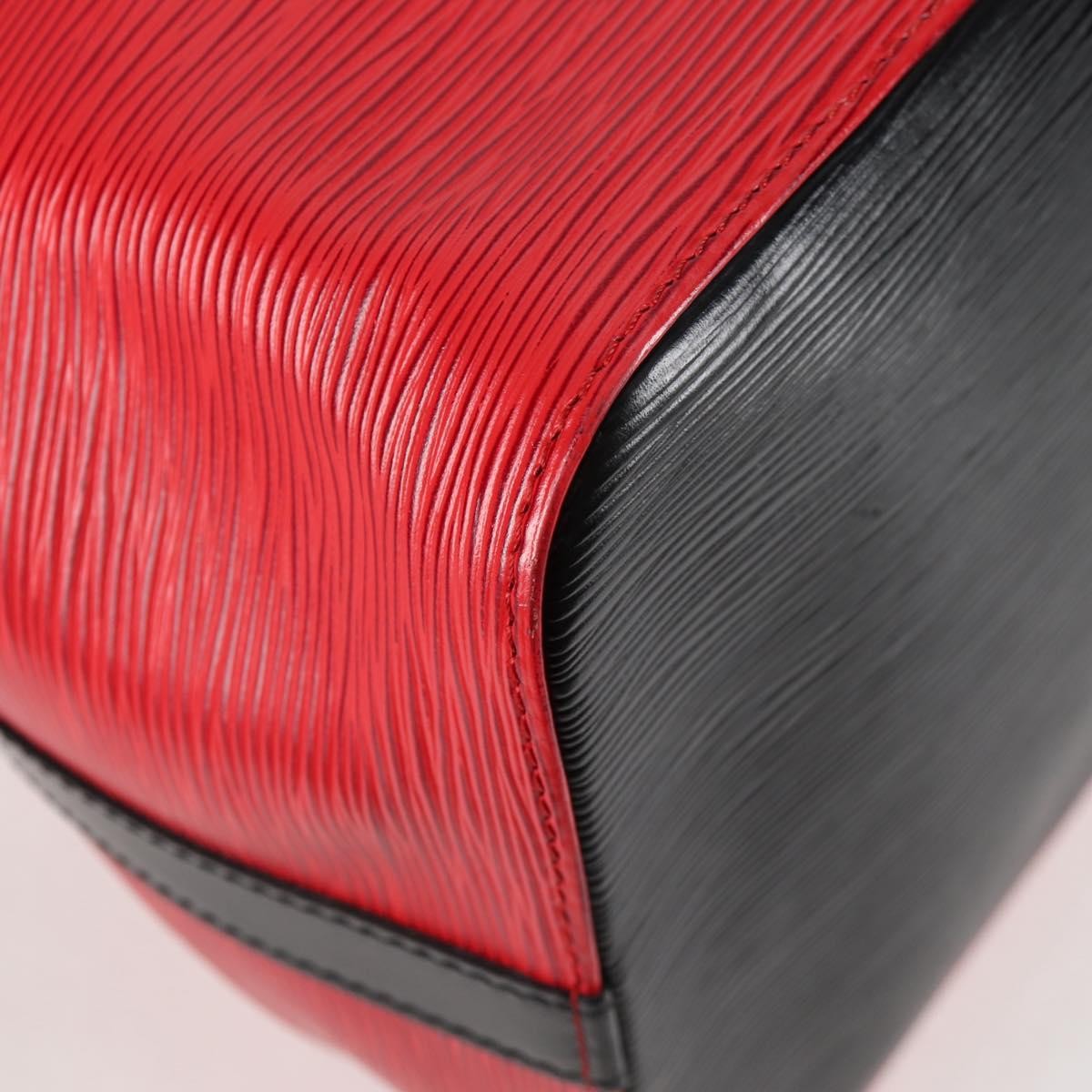 Louis Vuitton Bicolor Petit Noe Handbag Epi Leather, BLACK, LEATHER, Handbag