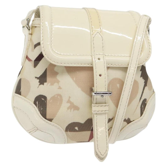 Burberry Flap Shoulder Bag Canvas, BEIGE, CANVAS, Shoulder bag