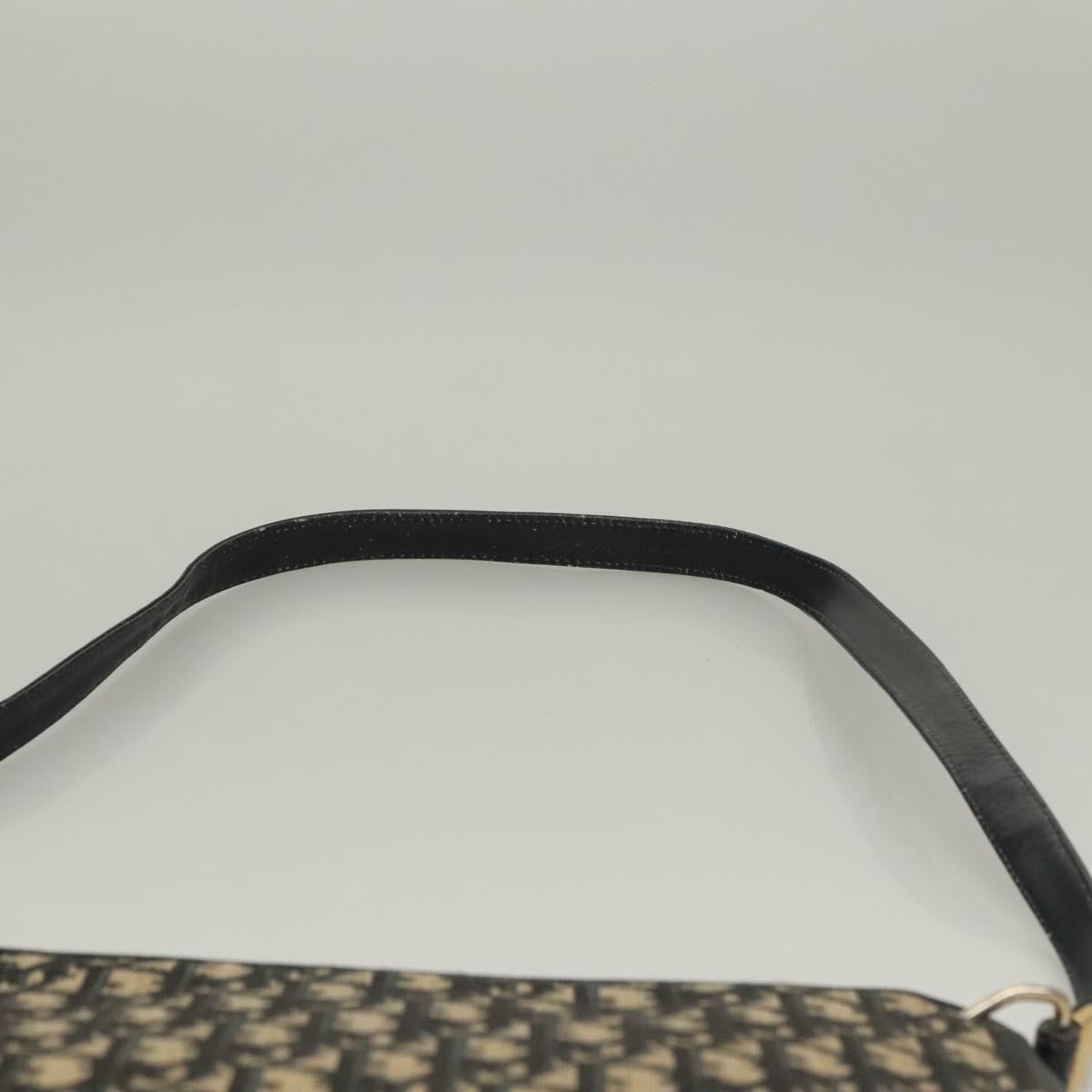 Christian Dior Vintage Trotter Shoulder Bag Canvas, NAVY, CANVAS, Shoulder bag
