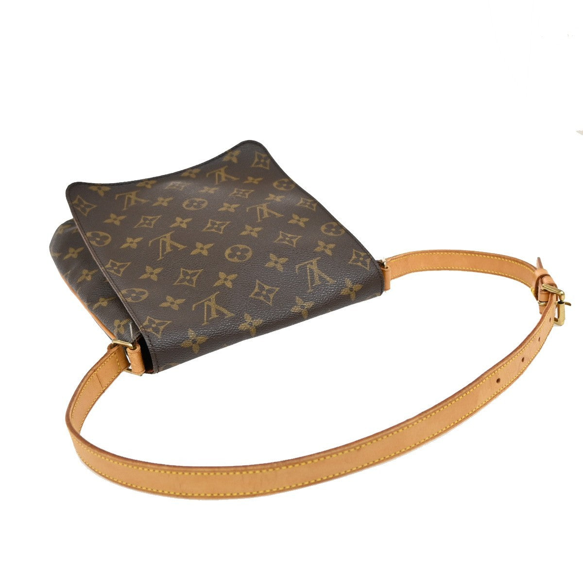 Louis Vuitton Musette Salsa Handbag Monogram Canvas, BROWN, LEATHER, Shoulder bag