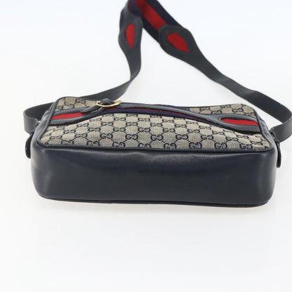 Gucci Sherry line shoulder bag Canvas, NAVY, CANVAS, Shoulder bag