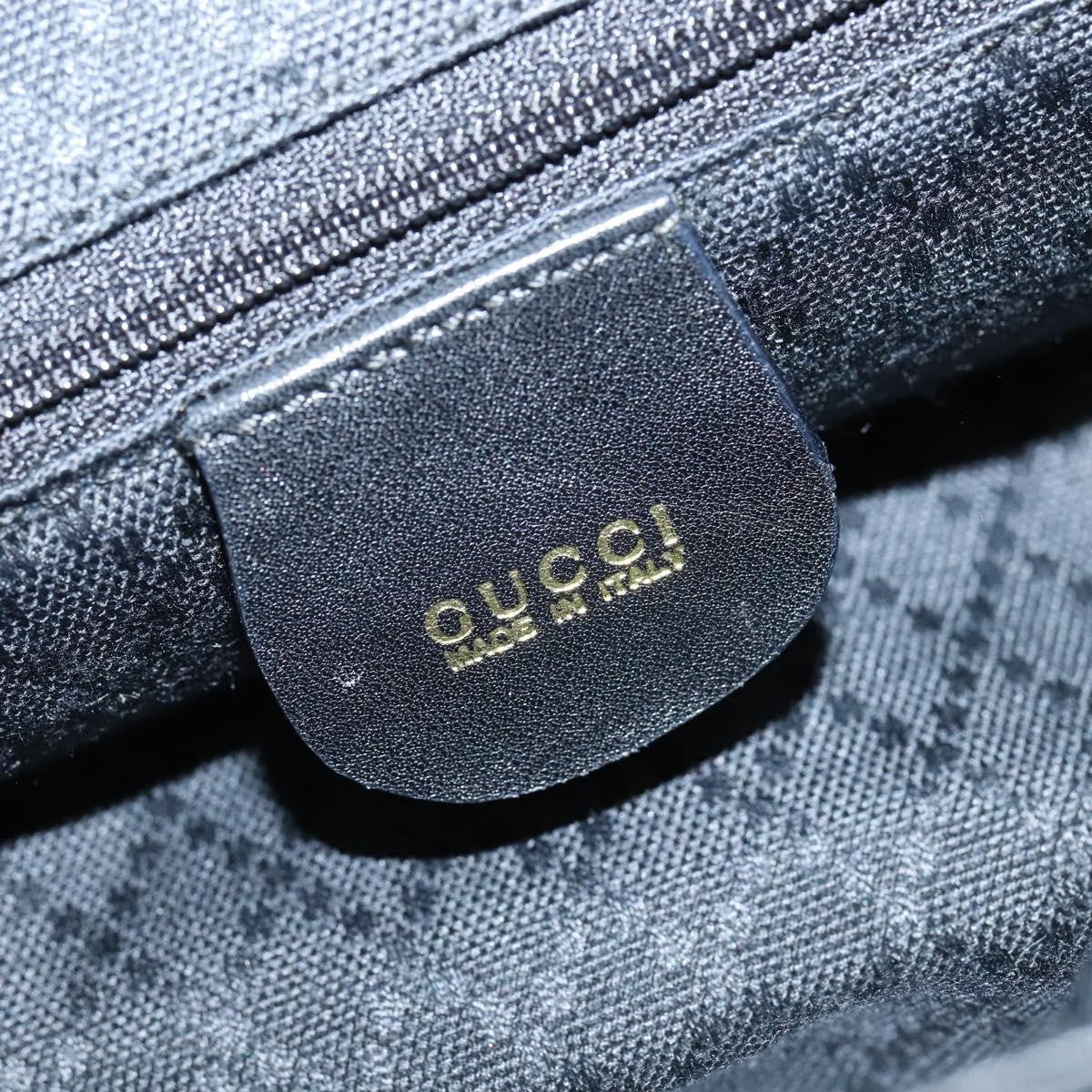 Gucci Vintage Bamboo Backpack Leather, BLACK, LEATHER, Backpack