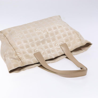 Chanel Travel Line Tote Nylon, BEIGE, NYLON, Travel bag