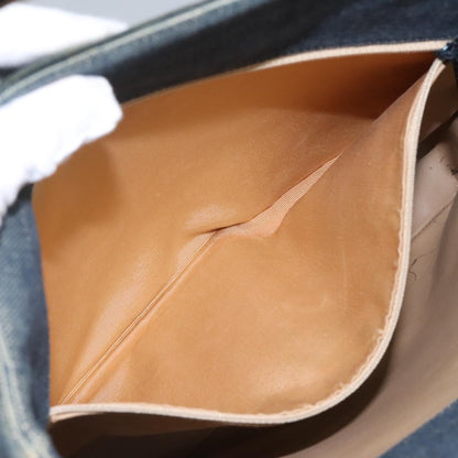 Chanel Chocolate Bar Tote Quilted Canvas, BLUE, CANVAS, Tote bag