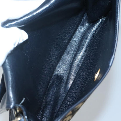 Christian Dior Vintage CD Logo Shoulder Bag Leather, NAVY, CANVAS, Shoulder bag