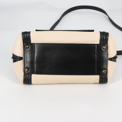 Chloe Alice Satchel Leather, WHITE, LEATHER, Handbag