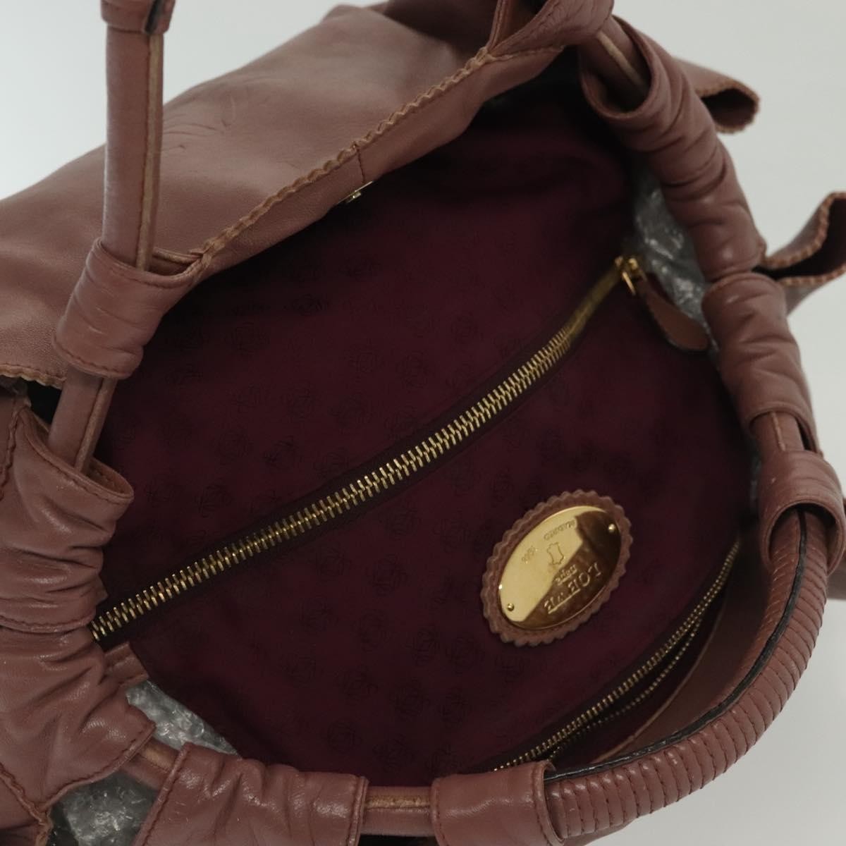 Loewe Anagram Logo Nappa Aire Hand Bag Leather, PINK, LEATHER, Handbag