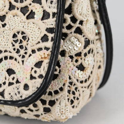 Chanel Floral CC Flap Bag Leather, WHITE, LEATHER, Shoulder bag