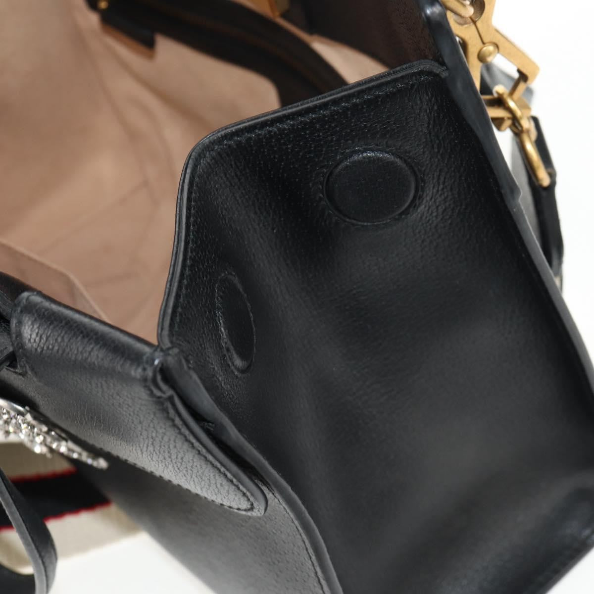 Gucci Totem Top Handle Bag Leather, BLACK, LEATHER, Handbag