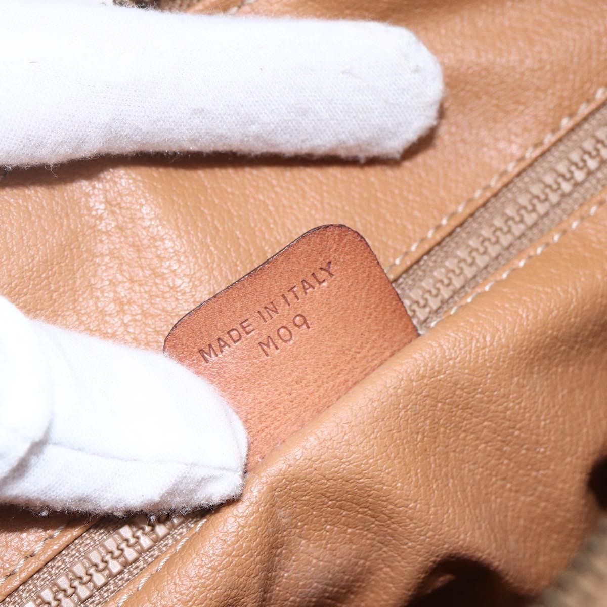 Celine Vintage Macadam Handbag Canvas and Leather, BROWN, CANVAS, Handbag