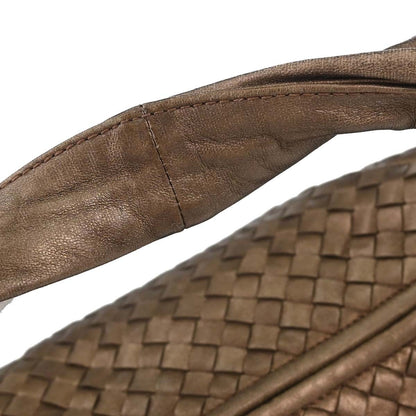 Bottega Veneta Intrecciato Handbag Leather, Metallic, Leather, Handbag
