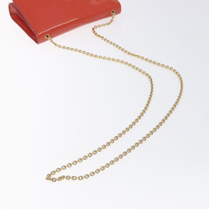 Salvatore Ferragamo Ginny Crossbody Bag Patent, ORANGE, PATENT_LEATHER, Shoulder bag