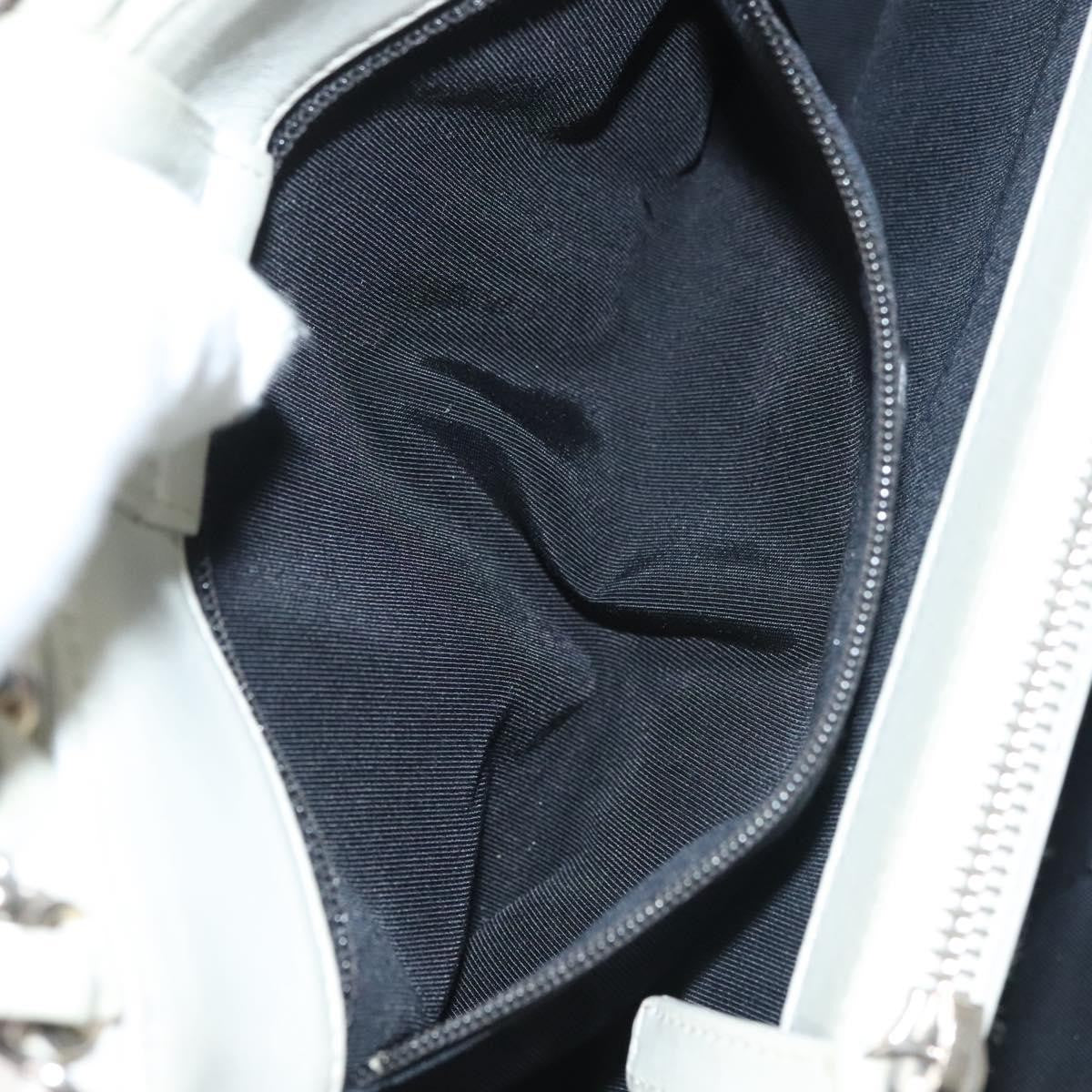 Chanel Chain Me Tote Quilted Calfskin, WHITE, LEATHER, Tote bag